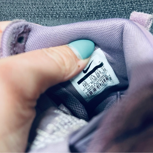 Nike Dunk High Suede Violet Dust/White PS PreSchool Size 12c 905353 500 - Picture 8 of 10